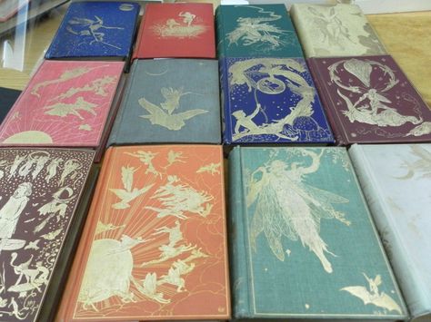 Andrew Lang’s Fairy Books Andrew Lang Fairy Books, Rainbow Fairy Books, Witch Aesthetics, Fairy Books, Andrew Lang, Green Companies, Rainbow Fairies, Fairy Stories, Vintage Book Covers