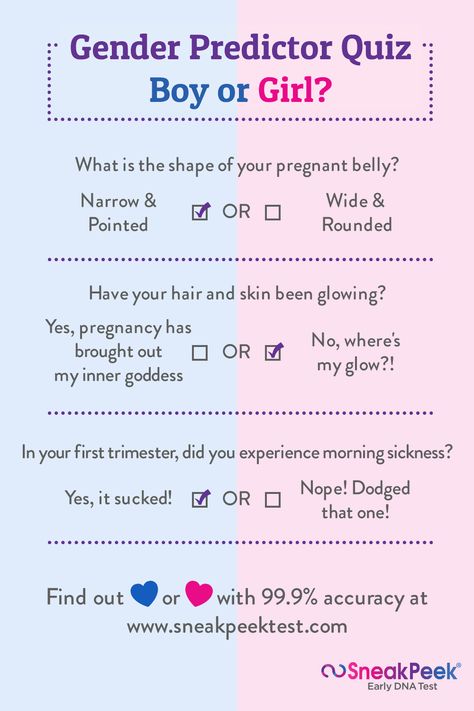 Curious if you’re expecting a baby girl or a boy? Wondering if there’s a way to find out right now? Take our fun gender predictor quiz to take a peek! SneakPeek aims to provide the most accurate and up-to-date information to help our readers make informed decisions regarding their health before, during, and after pregnancy. This article was written based upon trusted scientific research studies and/or articles. Pregnancy Symptoms Boy Or Girl, Boy Or Girl Test, Gender Prediction Quiz, Boy Vs Girl Pregnancy, Gender Myths, Boy Or Girl Prediction, Pregnancy Quiz, Gender Quiz, Gender Prediction Test