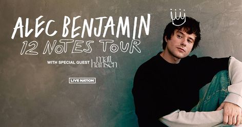 Alec Benjamin Announces '12 Notes' Tour Check more at https://syakaihoken-web.com/alec-benjamin-announces-12-notes-tour/ Alex Benjamin Album Cover, 12 Notes Alec Benjamin, Alec Benjamin 12 Notes, Alec Benjamin, Album Covers, Wall Prints, Entertainment, Concert, Collage