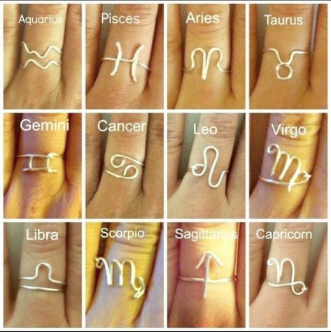 Aquarius Ring, Jewelry Tree Diy, Pulseras Kandi, Libra And Sagittarius, Wire Jewelry Earrings, Aries And Pisces, Aries And Aquarius, Pisces And Aquarius, Rings Diy