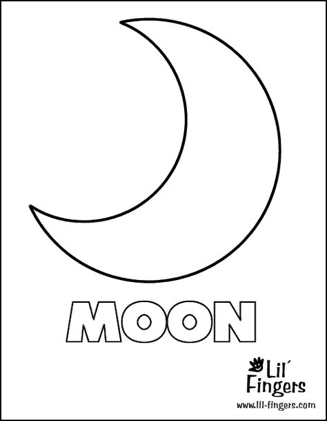 Moon template Stars Preschool, Moon Template, Sunbeam Lessons, Celestial Birthday, Mystery Crafts, Moon Craft, Planet Coloring Pages, Preschool Patterns, Space Crafts For Kids