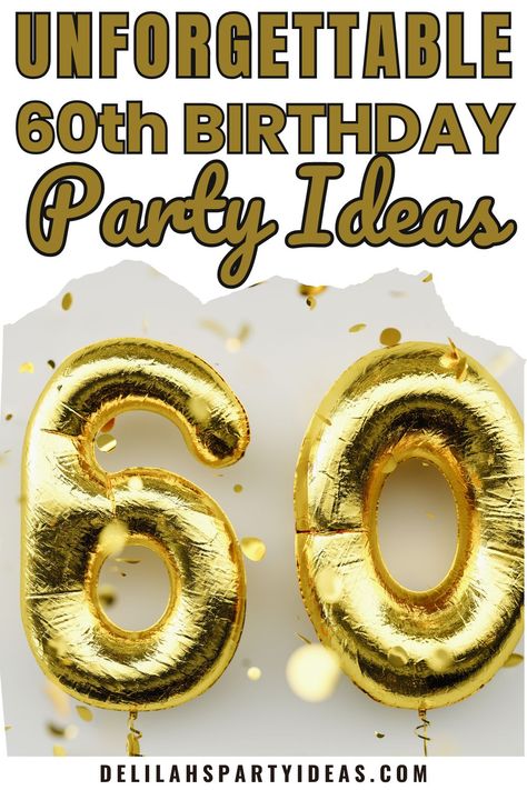 Make the 60th birthday party a memorable one with our amazing ideas! Whether you're hosting a small gathering or a big bash, we've got you covered. From invitations to favors, create an event that celebrates the guest of honor in the best way possible. Ideas For A 60th Birthday Party, 60th Birthday Invitation Ideas, 60th Party Invitations Ideas, Birthday 60th Ideas, 60th Birthday Ideas For Coworker, 60th Birthday Party Themes For Mom, Women 60th Birthday Party Ideas, Surprise 60th Birthday Ideas For Mom, 60th Birthday Themes For Women