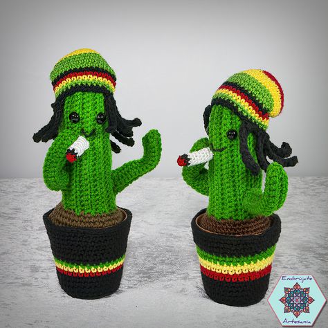 Crochet Pot Leaf, Cactus En Crochet, Marley Crochet, Crochet Bob, 2023 Crochet, Crochet Products, Decoration Pieces, Confection Au Crochet, Crochet Cactus