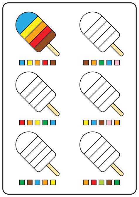 Colors Activity For Preschool, Educational Games For Children, Colorful Objects, Preschool Activities Printable, Maluchy Montessori, Homeschool Preschool Activities, Games For Children, Kids Worksheets Preschool, صفحات التلوين