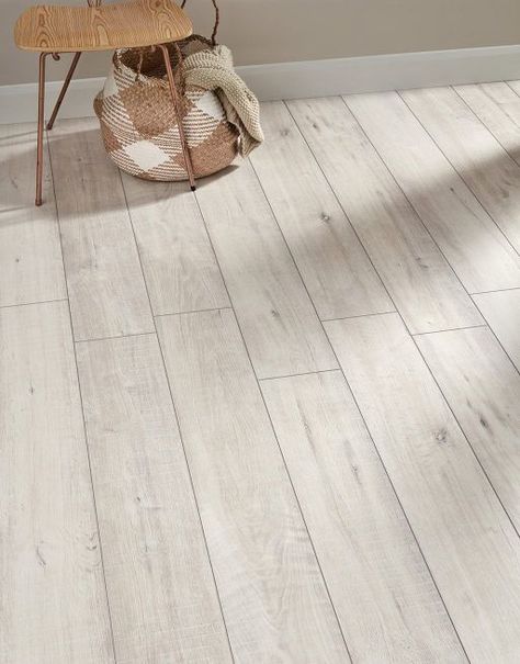 White Wood Laminate Flooring, White Wash Laminate Flooring, White Oak Laminate, White Wash Wood Floors, White Oak Laminate Flooring, White Laminate Flooring, Veneer Flooring, Direct Wood Flooring, Basement Redo