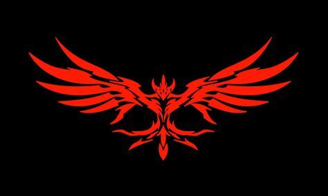 Phoenix Wings Art, Villain Logo, Evil Logo, Wings Symbol, Best Romantic Comedy Anime, Phoenix Wings, Tshirt Printing Business, Phoenix Artwork, Logo Dragon