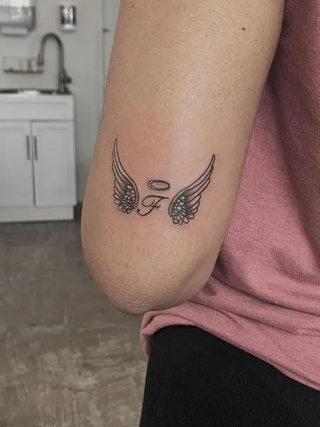 Angel Wing Tattoo Designs Angel Wing Tattoo For Lost Loved One, Angel Wing Tattoo Designs, Angel Wings Tattoo Forearm, Wing Tattoo Ideas, Angel Wing Tattoos, Wings Tattoo Meaning, Angel Wings Clip Art, Small Angel Wing Tattoo, Angel Wing Tattoo