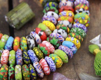 African Trade Beads, Large Hole Beads, Fabric Beads, Shopping World, African Beads, Trade Beads, Paper Beads, Ceramic Beads, Lampwork Beads