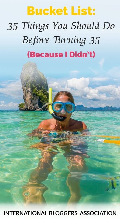 Bucket List: 35 Things You Should Do Before Turning 35 (Because I Didn’t) - Teresa from Embracing the Spectrum came up with this bucket list of 35 things to do before you turn 35. How many have you done? #bucketlist Bucket List Ideas For Women, Zanzibar Travel, Bucket List Ideas, 35th Birthday, Birthday Shoot, Disney Travel, Snacks For Work, Bucket Lists, List Ideas