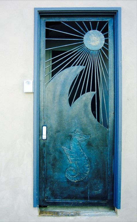 Fremantle, Australia Fremantle Australia, Artistic Doors, Stairs Window, Entry Gate, Door Art, Cool Doors, Entry Gates, Metal Works, Door Gate