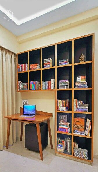 Book Rack Design, Cd Rack, Study Room Decor, Study Table, House Book, Study Office, Luxurious Bedrooms, Corner Bookcase, Bookcase