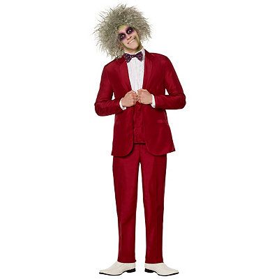 Beetlejuice Wedding, Halloween Beetlejuice, Beetlejuice Costume, Wedding Suit Styles, Maroon Suit, Suit Costume, Beetlejuice Beetlejuice, Scary Costumes, Costume Themes