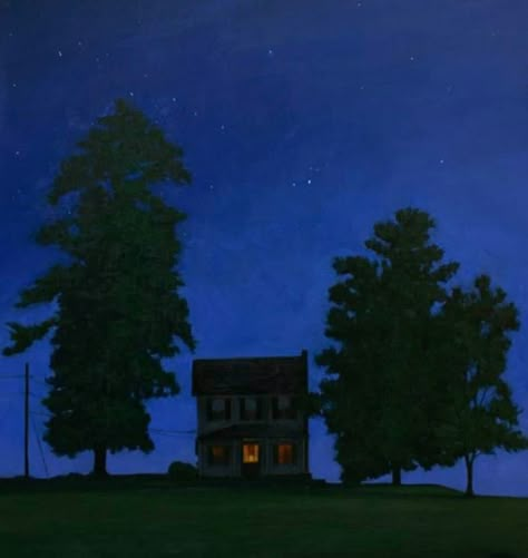 Houses At Night, Night Paintings, Board Night, Series Painting, Night Landscape, Night Painting, Night Owl, Night Art, Landscape Artist