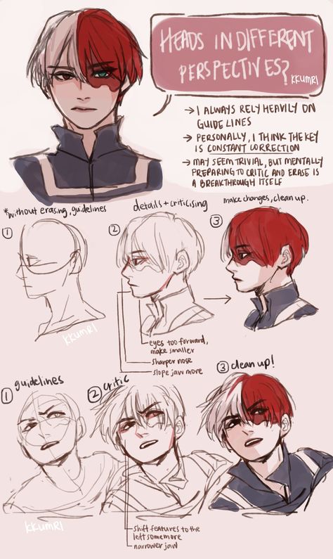 Hero Drawing Poses, Mata Manga, Todoroki Shouto, Drawing Expressions, Arte Sketchbook, Poses References, Digital Painting Tutorials, Anime Drawings Tutorials, Anatomy Art