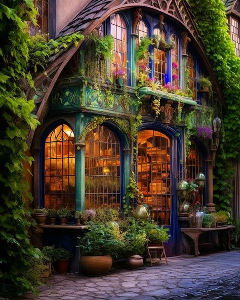 Potion Room Aesthetic, Magic Shop Exterior, Fantasy Magic Shop, Potion Shop Aesthetic, Dnd Potion Shop, Potion Shop, Potions Shop, Wizard Shop Concept Art, Magic Store Concept Art