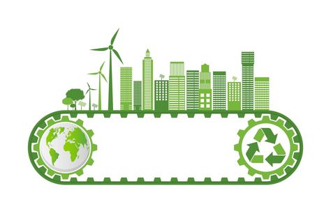 Saving Environment Posters, Green Environment Poster, Green Economy Poster, Clean And Green Environment Poster, Green City Poster, Sustainability Icon, Industry Illustration, Engineering Poster, Green Infrastructure Illustration