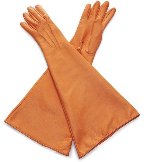 Orange Gloves, Gauntlet Gloves, Gloves Long, Elbow Length Gloves, Leather Gloves Women, Short Gloves, Lucet, Fashion Gloves, Orange Hats