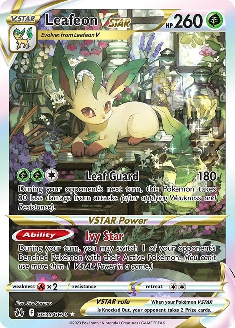 leafeon ‹ PkmnCards Cool Pokemon Cards, Pokemon Nintendo, Gotta Catch Them All, Collectible Trading Cards, Pokemon Trading Card Game, Pokemon Trading Card, Team Rocket, All Pokemon, Pokemon Card