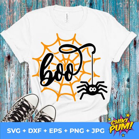 Boo Spider SVG • Halloween spooky spider with net T-shirt SVG cut files Diy Halloween Shirts, Spider Svg, Halloween Shirt Svg, Halloween Shirt Design, Spooky Svg, Cricut Shirts, Spooky Spiders, Cute Shirt Designs, Shirts Ideas