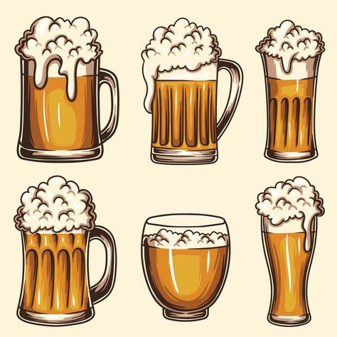 Beer Mug Design Ideas, Beer Glass Illustration, Pilsner Beer, Food Drawings, Drawing Prompts, Drawing Prompt, German Beer, Beer Pong, Black Image