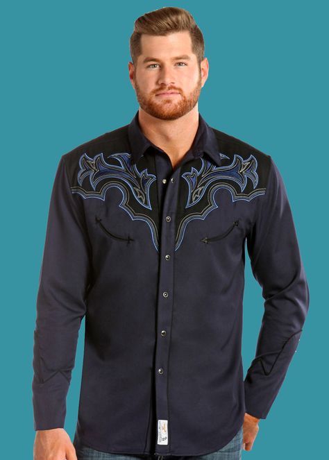 Embroidery Shirt Men, Western Embroidery, Vintage Western Wear, Embroidery Shirt, New Retro, Western Shirt, Vintage Western, Mens Shirt, Western Shirts