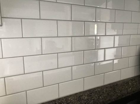 platinum-grout-white-subway-tile - Millennial Boss Diy Projects To Increase Home Value, 3x6 White Subway Tile, Beveled Subway Tile Backsplash, White Subway Tile Bathroom, Beveled Subway Tile, Subway Tiles Bathroom, Sell My House, White Backsplash, White Subway Tile