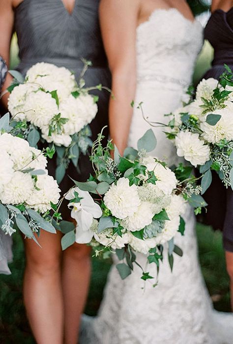 15 Gorgeous Hydrangea Bouquets White Hydrangea Bouquet, White Hydrangea Wedding, Eucalyptus Wedding Decor, Hydrangea Bouquet Wedding, Wedding Flowers Hydrangea, Summer Wedding Bouquets, Green Bouquet, Flowers And Greenery, Hydrangea Bouquet