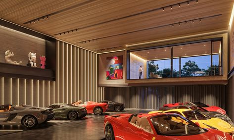 Car Showroom Interior, Big Garage, Luxury Car Garage, Architecture Set, Luxury Garage, House Outside Design, Garage Design, Garage House, Luxury Homes Dream Houses