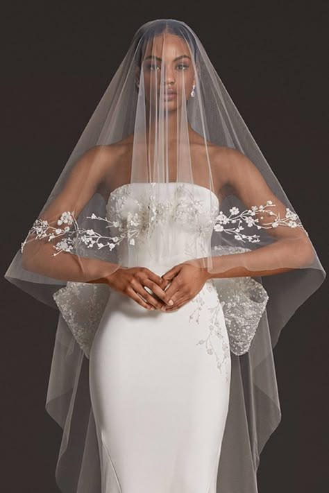 2021 Collection – ALONUKO Bridal Veils And Headpieces, Blusher Veil, Anthropologie Wedding, Wedding Ideas Dresses, Black Bride, White Wedding Dress, Dream Wedding Ideas Dresses, Foto Poses, Bridal Veils