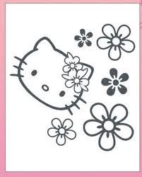 tattoo maybe Leavers Shirt Designs Hello Kitty, Hello Kitty Glitter Tattoo, Simple Hello Kitty Drawing, Hello Kitty Henna Tattoo, Hello Kitty Tattoo Ideas Design, Hello Kitty Cricut Projects Vinyl Decals, Hello Kitty Outline Tattoo, Chicano Drawings Hello Kitty, Hello Kitty Tattoo Stencil