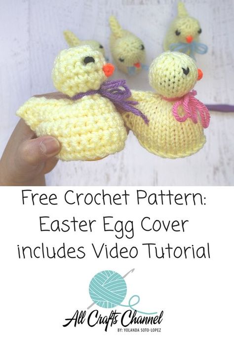 Super Cute Crochet Easter Egg Cover - There's still time to make a few Christmas Yarn Crafts, Simple Easter Eggs, Yarn Crafts Crochet, Yarn Crafts For Kids, Super Cute Crochet, Easy Yarn Crafts, Easter Egg Pattern, Christmas Yarn, Crochet Easter