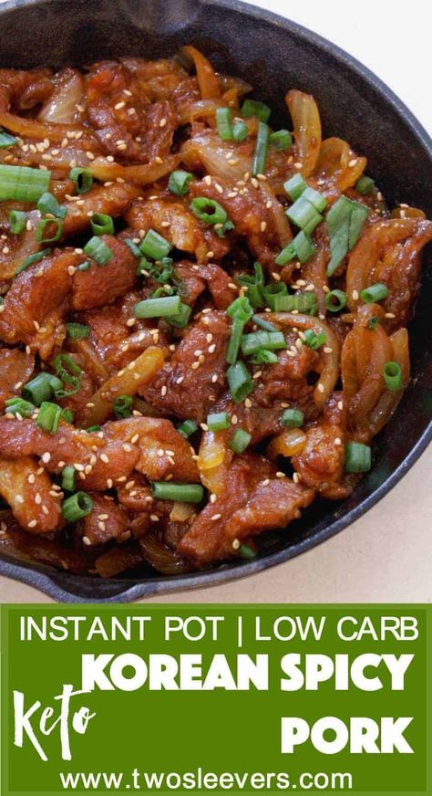 Korean Spicy Pork, Low Carb Instant Pot Recipes, Low Carb Pork, Pork Dinner, Instant Pot Pork, Spicy Pork, Instant Pot Dinner Recipes, Lettuce Leaves, Bulgogi