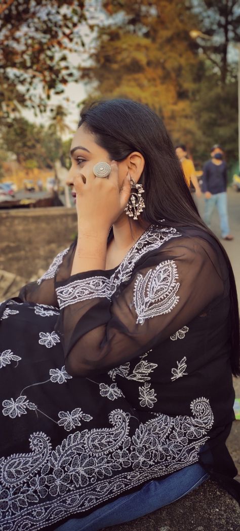 @pehanawabynagma instagram handle, DM to shop Oxidised Earrings On Kurti, Black Kurti, Oxidised Earrings, Instagram Handle, Oxidised Jewellery, Accessories Store, Diamond Earrings, Outfit Accessories, Quick Saves