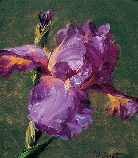 Joe Anna Arnett | Iris | MutualArt Iris Painting Acrylic, Blue Iris Painting, Iris Painting Acrylic Abstract, Red Iris Flower Painting, Paintings Of Iris Flowers, Purple Iris Painting, Still Life With Iris, Vincent Van Gogh Art, Wolves And Women