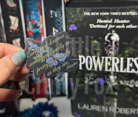 Inspired by Powerless by Lauren Roberts, these stickers are available in a matte finish, measuring 2.15 x 2.15". These stickers are water proof and scratch resistant, and perfect for any surface. Poweless Fan Art, Powerless Stickers, Powerless Bookmark, Cruel Prince Stickers, Powerless Fanart Kai And Paedyn, Rose Stickers Printable, Cruel Prince Bookmark Printable, Powerless Series, Powerless Trilogy