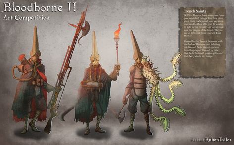 Bloodborne 2 Art, Bloodborne Concept Art, Bacon Art, Apocalypse World, Darkest Dungeon, Bloodborne, Roleplay Characters, Fishing, Art Competitions