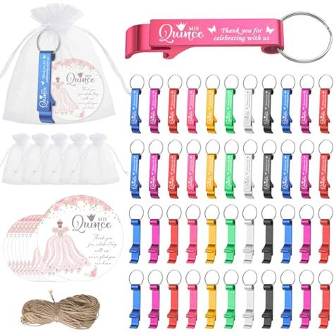 Quinceanera Party Favors, Bottle Opener Favors, Quinceanera Favors, Keychain Bottle Opener, Birthday Souvenir, Quinceanera Party, Bottle Opener Keychain, Label Paper, Party Favor Tags