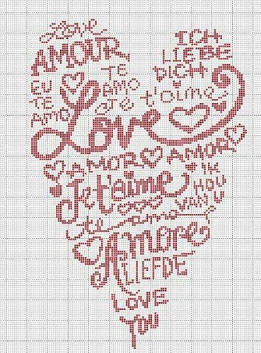 Alphabet Patterns, Embroidery Hearts, Cross Stitch Love, Pola Kristik, Cross Stitch Heart, Diy Cross Stitch, Crochet Cross, A Cross, Cross Stitch Charts