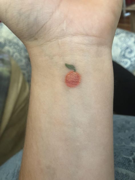 Fruit Tattoo, R Tattoo, Poke Tattoo, Professional Tattoo, Orange Fruit, My Daughters, Tiny Tattoos, Tattoos And Piercings, Maple Leaf Tattoo