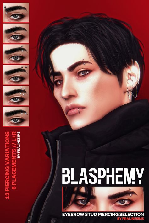 The Sims 4 Cc Face Shape, Eyebrow Piercings, Mods Sims 4, Sims 4 Hair Male, The Sims 4 Cabelos, Sims 4 Cheats, Sims 4 Piercings, Sims 4 Cc Eyes, The Sims 4 Skin