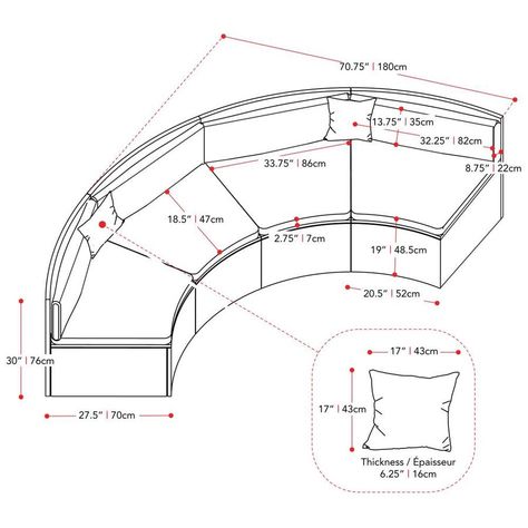 Curved Sofa Dimensions, Curved Bench Seating, Circle Sofa, Curved Patio, Bedroom Pop Design, Curved Bench, Hotel Plan, Round Sofa, Bench Set