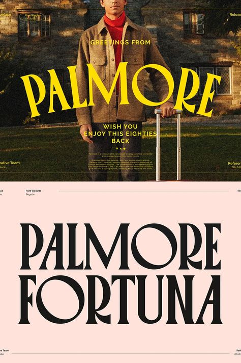 This font is perfect for anyone who wants to add some vintage flair and retro vibes into their work. With Palmore, you get all of the best qualities from both fonts: condensed shapes that give it a strong rhythm as well rounded letter forms like O or C with large alternate glyphs. The post Palmore Font appeared first on Siteoutsite. Film Font, Free Commercial Fonts, Modern Sans Serif Fonts, Modern Sans Serif, Best Free Fonts, Font Inspiration, Typography Poster Design, Fancy Fonts, Stylish Fonts