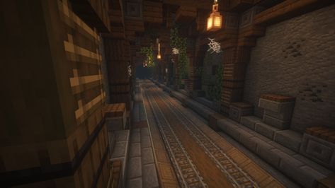 Minecraft Mine Tutorial #minecraft #creative #buildings #instagram Minecraft Tunnel, Minecraft Mining, Minecraft Mine, Minecraft Creative, Minecraft Castle Designs, Minecraft Underground, Mine Minecraft, Minecraft Houses Survival, Minecraft Interior