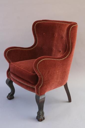 1920s armchair Drowsy Chaperone, 1920s House, River House, Wingback Chair, Narnia, Accent Chairs, Vision Board, 1920s Armchair, Antique Armchair