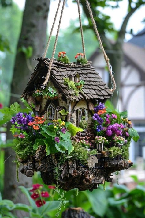 Garden World, Fairy Garden Ideas, Fairy Garden Plants, Fairy House Crafts, Diy Floral Decor, Garden Corner, Plant Room, Tree Stumps, Fairy Garden Designs