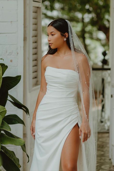 Size 8 Bride, Modern Simple Wedding Dress Romantic, Louvienne Sterling, Draped Wedding Dress, Petite Bride, Elegant Wedding Dresses, Embellished Wedding Dress, Petite Wedding Dress, Classy Wedding Dress