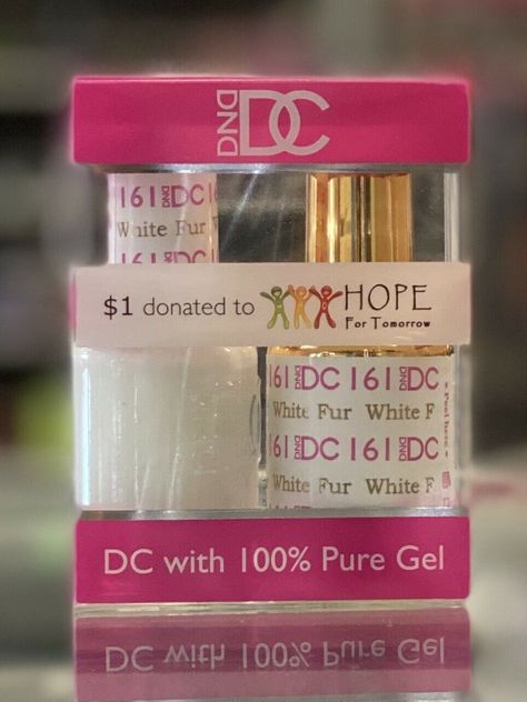 DND DC Duo Gel Color Matching Polish 18ml-0.6fl.oz Color DC161- WHITE FUR Nails Classic, Country Nails, Fashion Accessories Illustration, Gel Pack, Nail Bed, Gel Lacquer, Womens Nails, Soak Off Gel, Beauty Nail