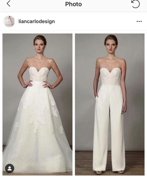 Wedding Jumper With Detachable Skirt, 2 In 1 Wedding Dress Jumpsuit, Convertible Wedding Dress Jumpsuit, Wedding Dress With Detachable Skirt Pants, Wedding Jumpsuit With Detachable Skirt Plus Size, Bridal Jumpsuit With Detachable Skirt, Convertible Wedding Dress, 2 In 1 Wedding Dress, Wedding Suits For Bride