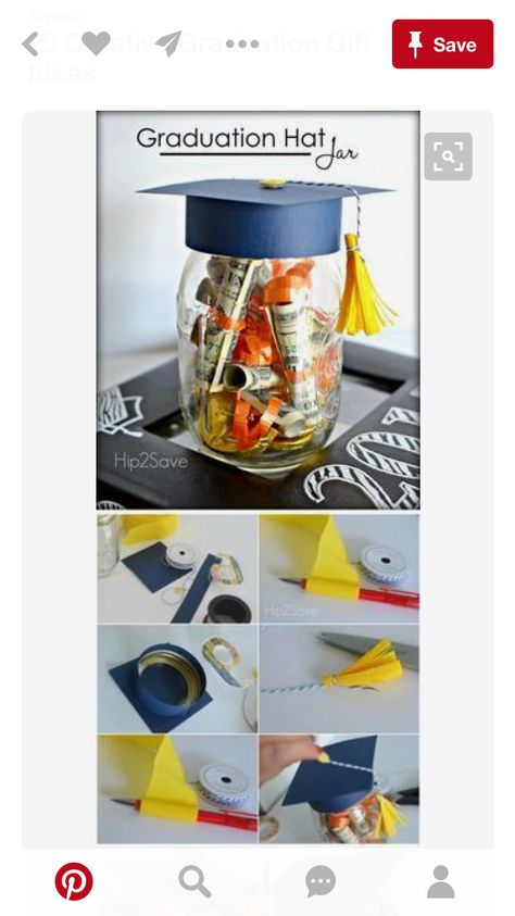 Graduation gift, mason jar Seminary Graduation Gifts, Seminary Graduation, Gifts For Preschoolers, Diy Graduation Gifts, Best Graduation Gifts, Graduation Gift Ideas, Diy Graduation, Diy Mason Jar, Graduation Hat