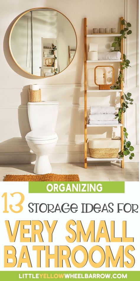 Beautiful Small Bathroom Designs, Small Bathroom Storage Ideas, Small Bathroom Storage Solutions, Tiny Bathroom Storage, Very Small Bathroom, Bathroom Storage Hacks, Bathroom Storage Ideas, Space Saving Bathroom, Bathroom Hacks